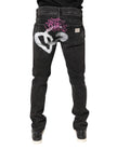 Dolce & Gabbana Gray Washed Cotton Skinny Denim Jeans