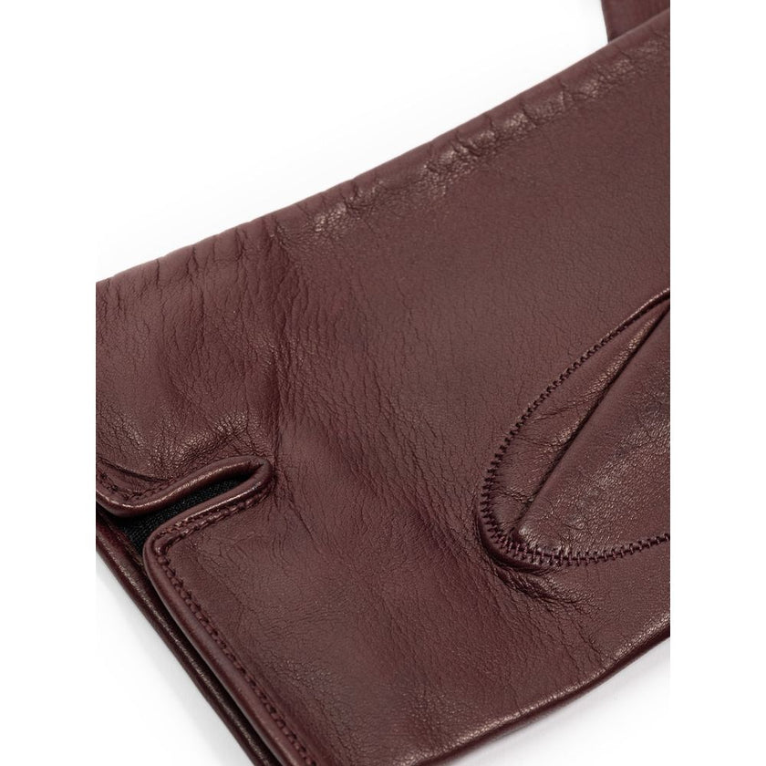 Dolce & Gabbana Burgundy Leather Clothing