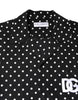 Dolce & Gabbana Black Polka Dot Short Sleeves Casual Shirt