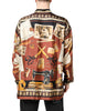 Dolce & Gabbana Multicolor Tailor Print Silk Casual Shirt