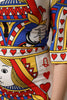 Dolce & Gabbana White Queen Of Heart Short Sleeve Midi Dress