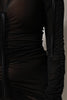 Dolce & Gabbana Black Mesh Trim Bodycon Long Sheath Dress