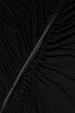 Dolce & Gabbana Black Mesh Trim Bodycon Long Sheath Dress
