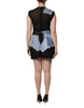 Dolce & Gabbana Black Blue Sleeveless Denim Mini Dress