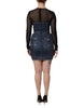 Dolce & Gabbana Black Blue Long Sleeves Denim Mini Dress