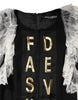 Dolce & Gabbana Black Fashion Devotion Embellish Mini Dress