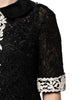 Dolce & Gabbana Black Floral Lace Embellished Mini Dress