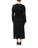 Dolce & Gabbana Black Wool Long Sleeves Sheath Midi Dress