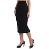 Dolce & Gabbana Black Wool High Waist Pencil Cut Midi Skirt