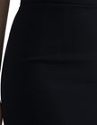 Dolce & Gabbana Black Wool High Waist Pencil Cut Midi Skirt