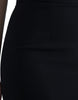 Dolce & Gabbana Black Wool High Waist Pencil Cut Midi Skirt