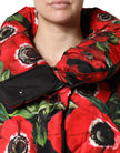 Dolce & Gabbana Multicolor Floral Full Zip Padded Jacket