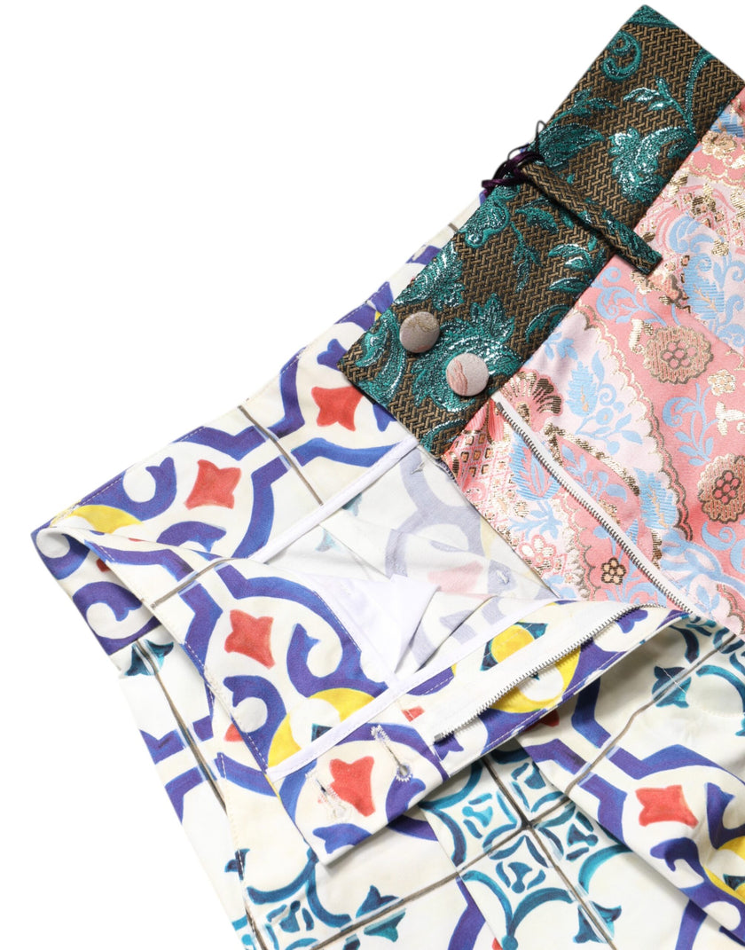 Dolce & Gabbana Multicolor High Waist Women Hot Pants Shorts