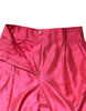 Dolce & Gabbana Pink Silk High Waist Tapered Pants