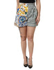 Dolce & Gabbana Multicolor Majolica Print High Waist Shorts