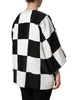 Dolce & Gabbana White Black Patchwork Jacquard Blazer Jacket