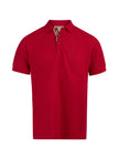 Burberry Red Cotton Collared Polo Shirt