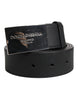 Dolce & Gabbana Black Classic Silver Metal Logo Buckle Belt
