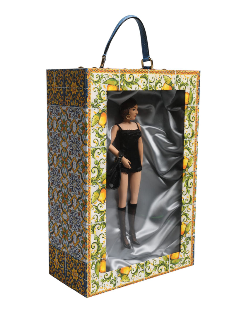 Dolce & Gabbana Black Dress Ceramic Porcelain Fashion Leather Sicily Dolls