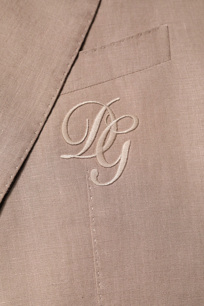 Dolce & Gabbana Beige TAORMINA Single Breasted Coat Blazer