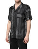 Dolce & Gabbana Black Silk Floral Print Short Sleeves Shirt