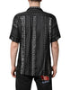 Dolce & Gabbana Black Silk Floral Print Short Sleeves Shirt