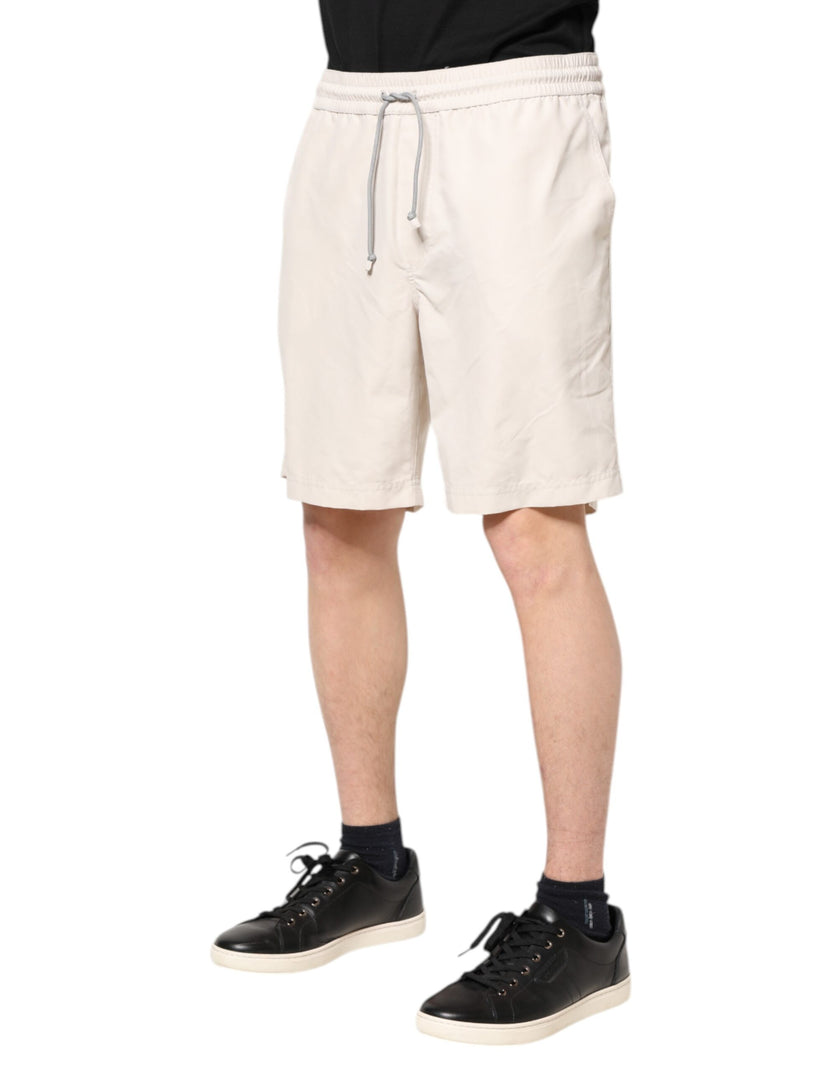 Brunello Cucinelli Off White Logo Men Bermuda Sweatshorts Shorts