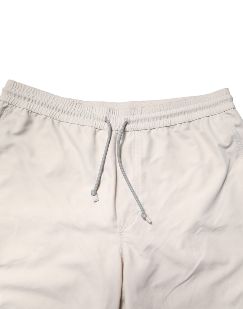 Brunello Cucinelli Off White Logo Men Bermuda Sweatshorts Shorts