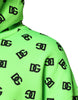 Dolce & Gabbana Green Polyester DGLogo Print Hooded Sweater