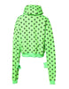 Dolce & Gabbana Green Polyester DGLogo Print Hooded Sweater