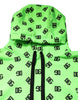 Dolce & Gabbana Green Polyester DGLogo Print Hooded Sweater