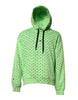 Dolce & Gabbana Green Cotton Logo Heart Print Hooded Sweater