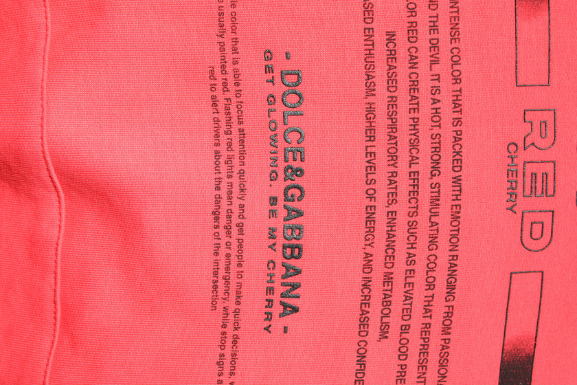 Dolce & Gabbana Red Logo Printed Hooded Sweatshirt Sweater