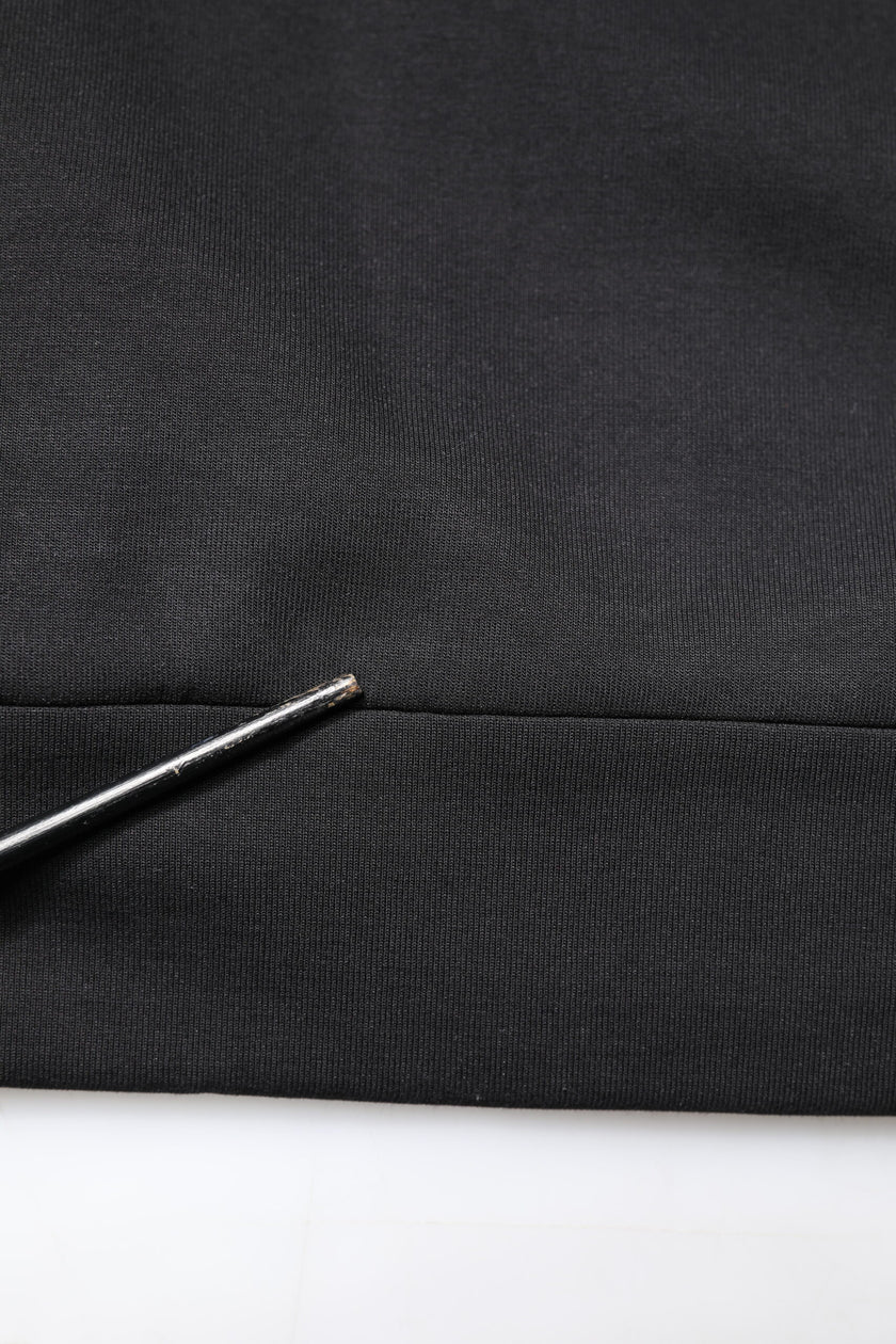 Dolce & Gabbana Black Bee Crown Embroidery Hooded Sweater