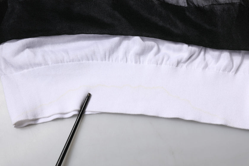 Dolce & Gabbana Black White Logo Knitted Pullover Sweater