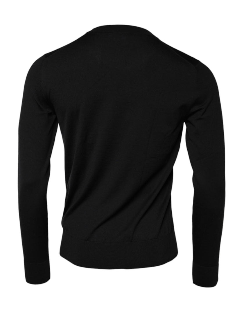Dolce & Gabbana Black DG Crown Embroidery Pullover Sweater