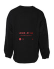 Dolce & Gabbana Black Cotton Graphic Print Pullover Sweater
