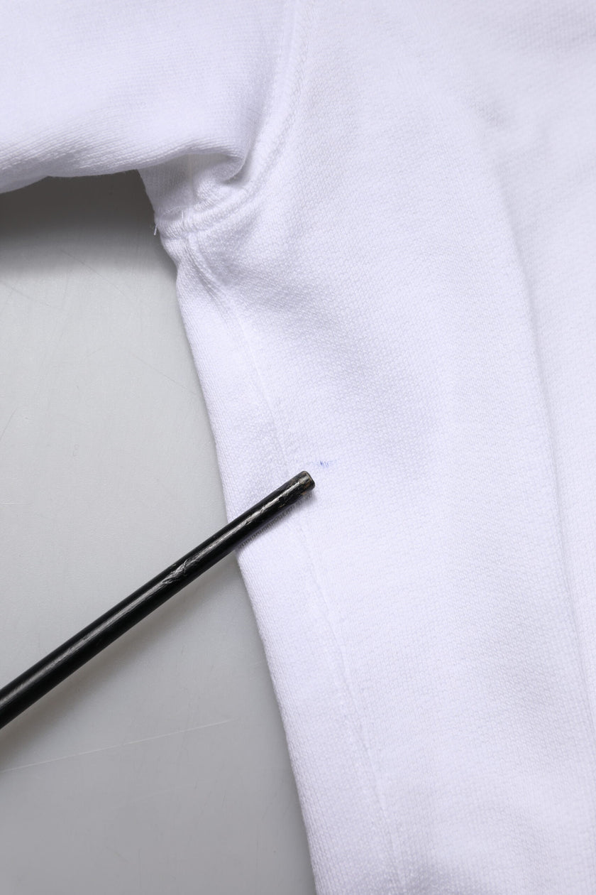 Dolce & Gabbana White Logo Cotton Crew Neck Pullover Sweater