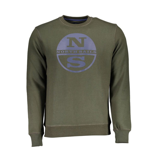 North Sails Green Cotton Men Sweater