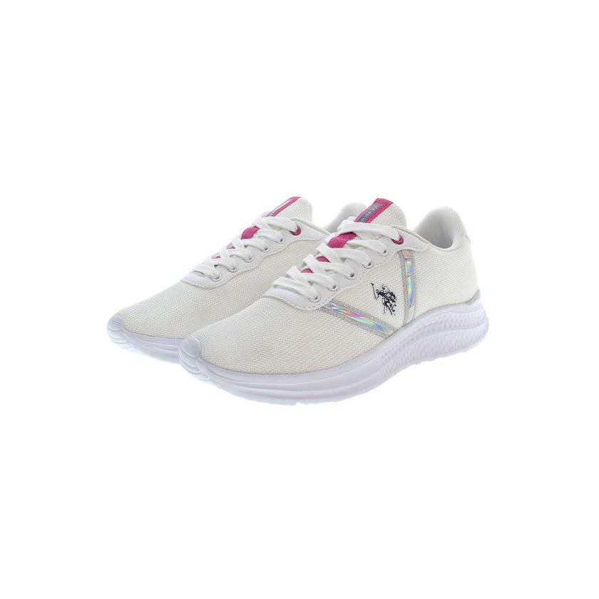 U.S. POLO ASSN. White Polyester Women Sneaker