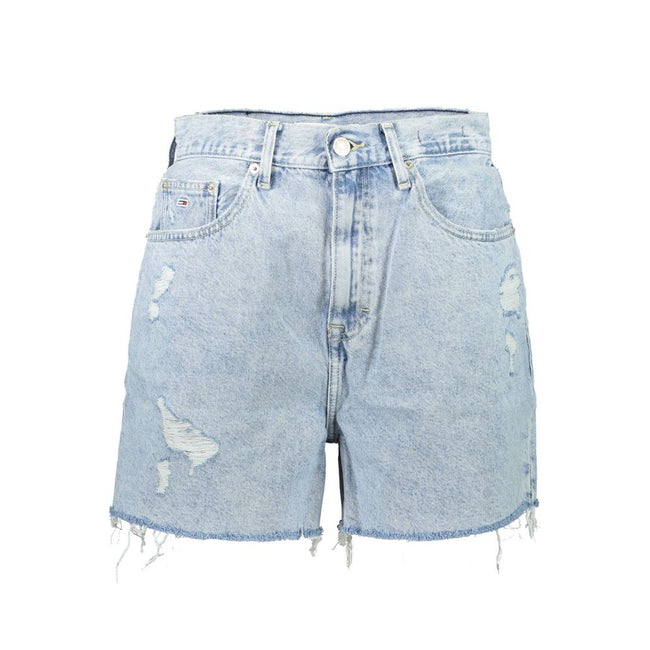 Tommy Hilfiger Light Blue Cotton Women Denim Short