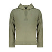 Napapijri Emerald Green Hooded Sweatshirt with Embroidery