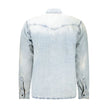 Hugo Boss Light Blue Cotton Men Shirt