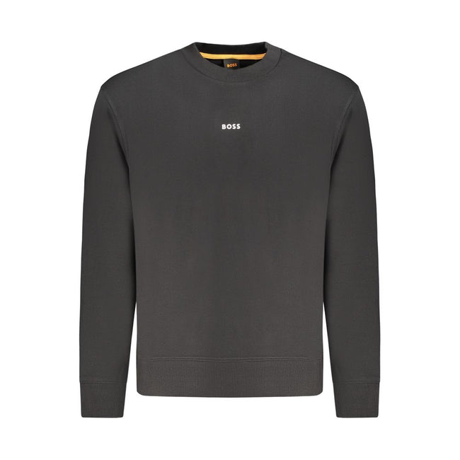 Hugo Boss Black Cotton Men Sweater