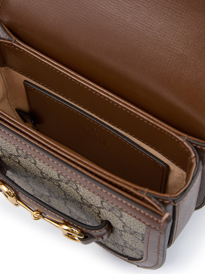 Gucci GG Beige Monogram Horsebit 1955 Belt Bag