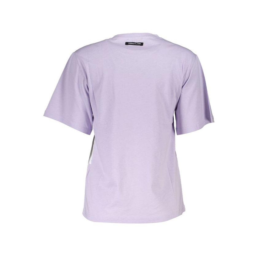 Cavalli Class Purple Cotton Women T-Shirt