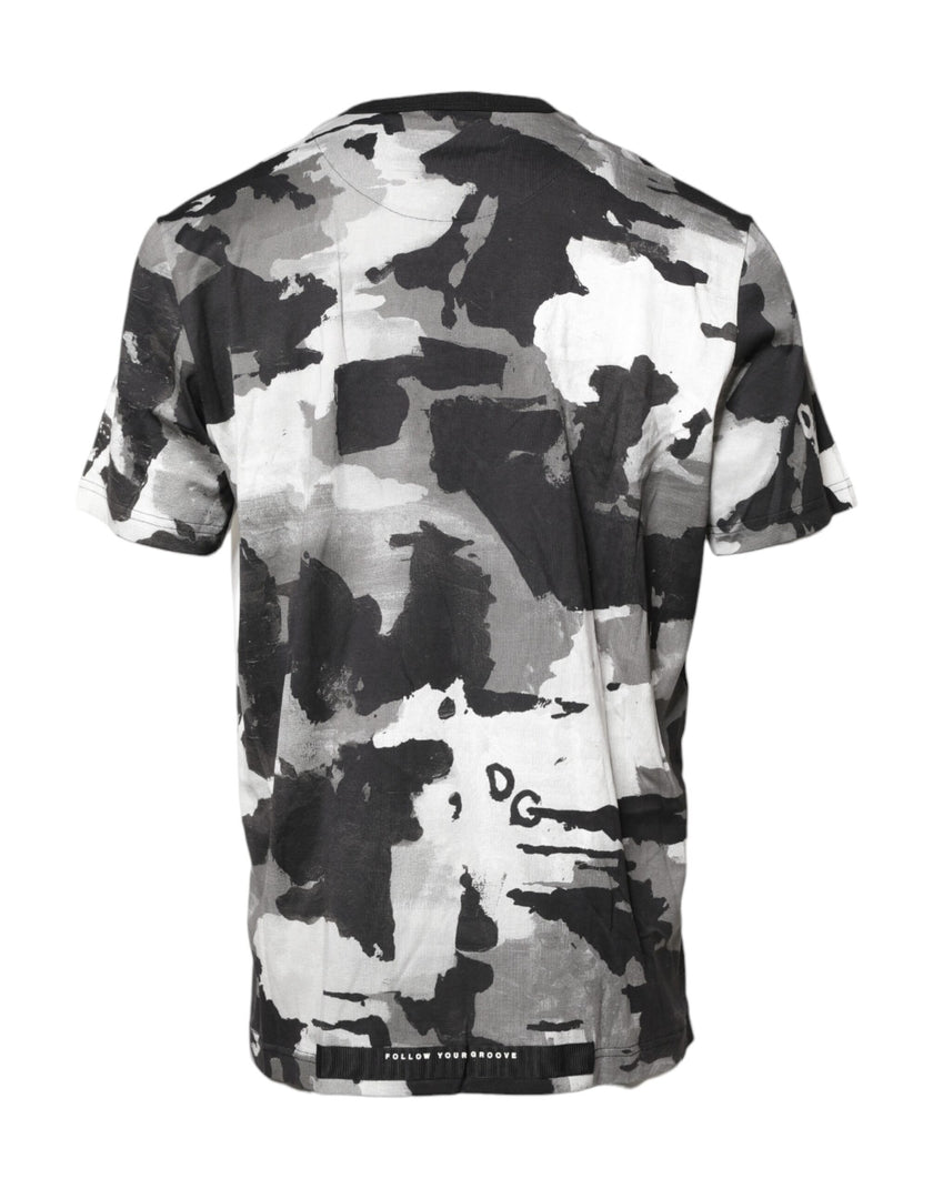 Dolce & Gabbana Multicolor Camouflage Crew Neck T-shirt