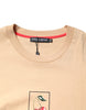 Dolce & Gabbana Beige Cotton Logo Print Crew Neck T-shirt