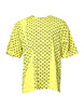 Dolce & Gabbana Yellow Cotton DG Heart Print Crew Neck T-shirt