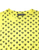 Dolce & Gabbana Yellow Cotton DG Heart Print Crew Neck T-shirt
